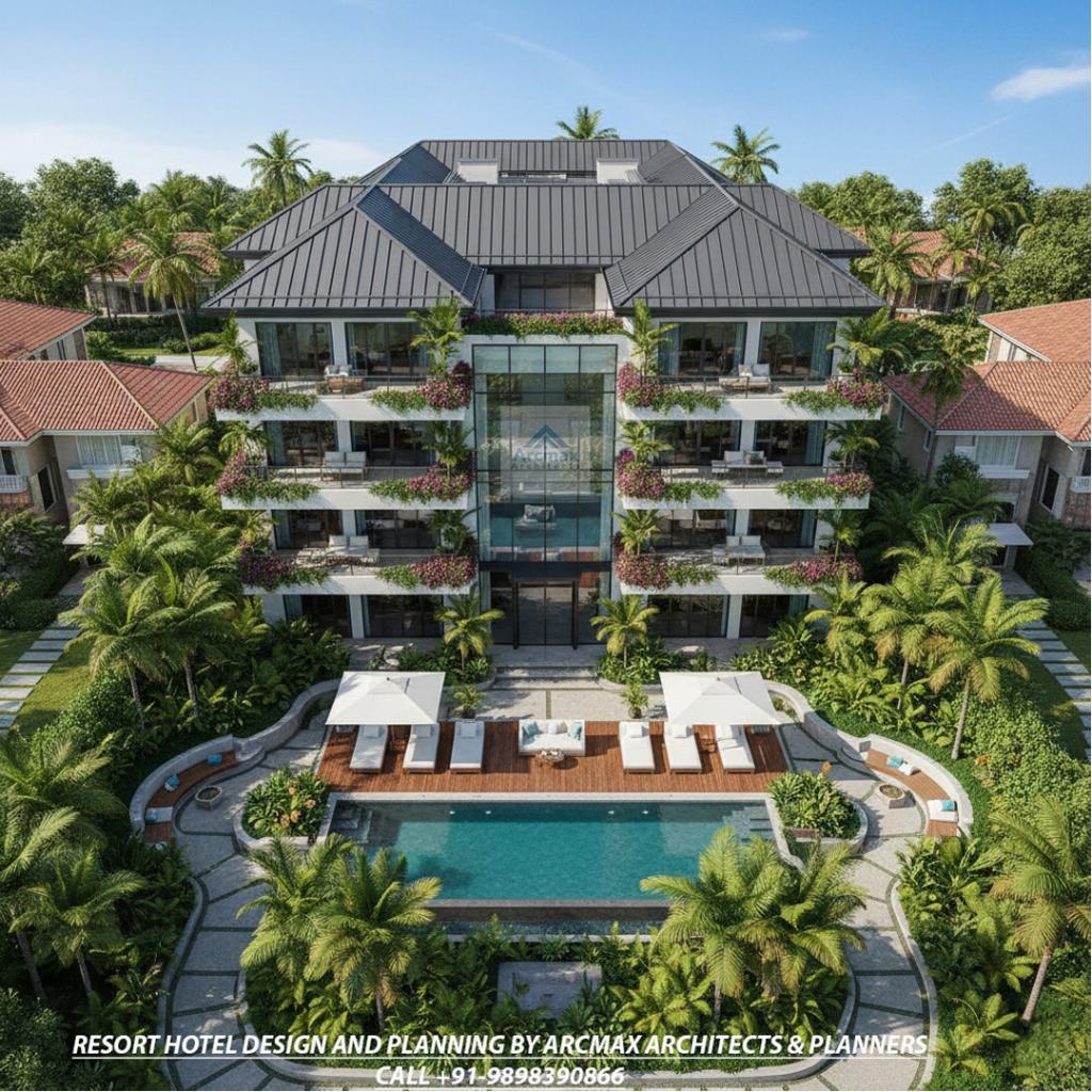 Resort Hotel design and planning in delhi, mumbai, chennai, bangalore, india, usa and uk