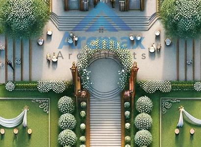 Exquisite Marriage Garden Design with Grand Entrance and Open Lawns for Weddings