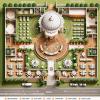 An architectural floor plan of a marriage garden Plan in India. The plan includes a grand entrance, main lawn for ceremonies with a stage, seating areas, dance floor etc_